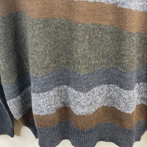 Bugatchi Uomo Wool Sweater Mens Large Gray Long Sleeve Minimalist Modern Design - Picture 4 of 7